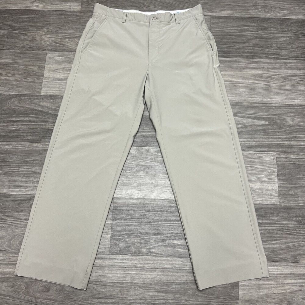 FootJoy Pants Men 34x32 Fit 34x30 Khaki Golf Performance Stretch Knit Blend‎